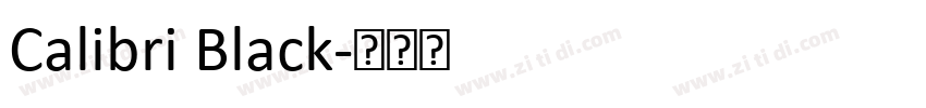 Calibri Black字体转换